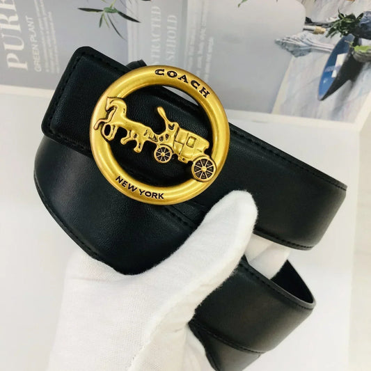 2025 3 Colors Black Leather Belt